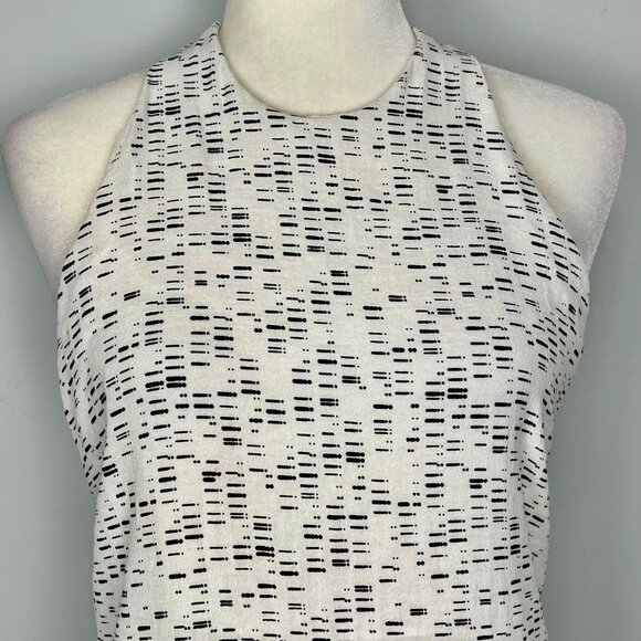 Alexis Womens Sleeveless Halter Maxi Dress White Black Abstract Print size XS - Picture 2 of 10